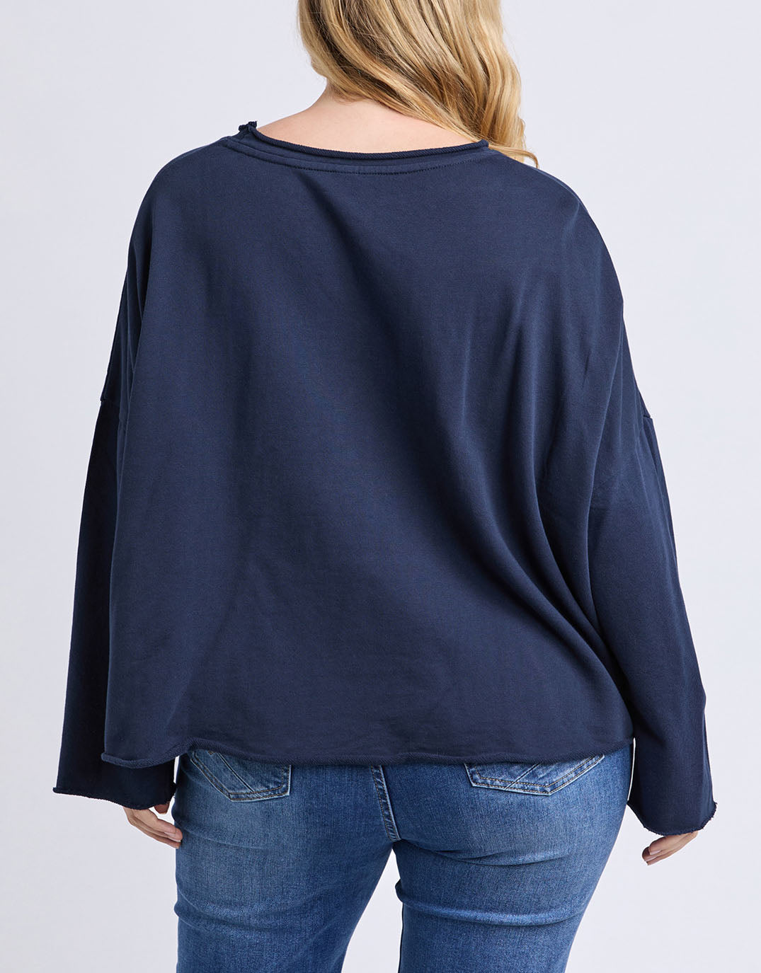 Gab Long Sleeve Sweat - Dark Sapphire
