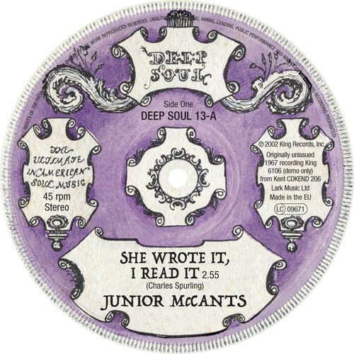 McCants, Junior / Johnny Soul: She Wrote It I Read It / Fall In These Arms Of Mine - 7-INCH SINGLE