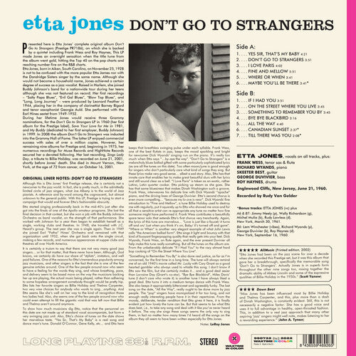 Etta Jones: Don't Go To Strangers - 180-Gram Pink Colored Vinyl [ Vinyl ]