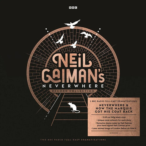 Neil Gaiman: Neil Gaiman's Neverwhere Record Collection - Limited Deluxe Boxset with Signed Neil Gaiman Print & 5LP's pressed on 140-Gram Black Vinyl - VINYL