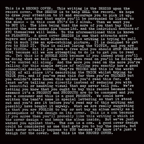 XTC: GO2 - 200gm Vinyl [ Vinyl ]