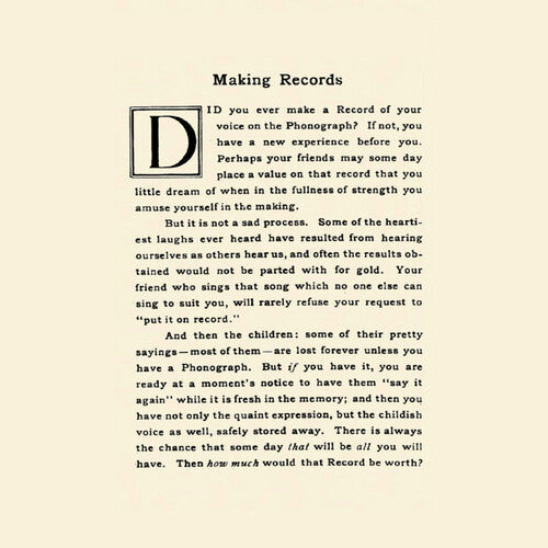 Various Artists: Making Records: Home Recordings 1890-1920 (Various Artists) - CASSETTES