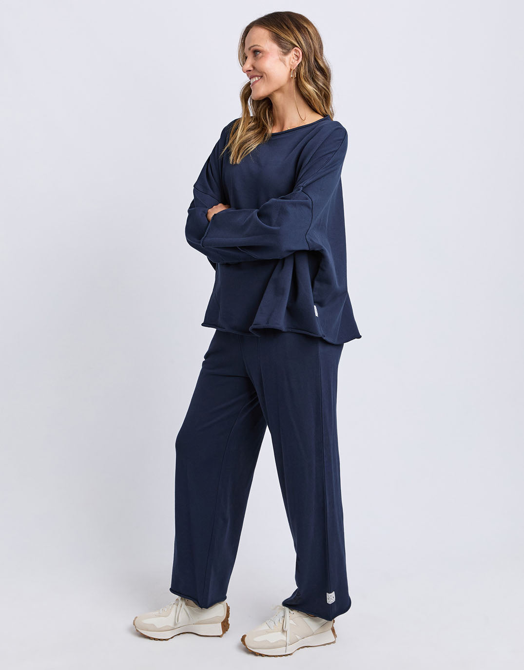 Gab Long Sleeve Sweat - Dark Sapphire