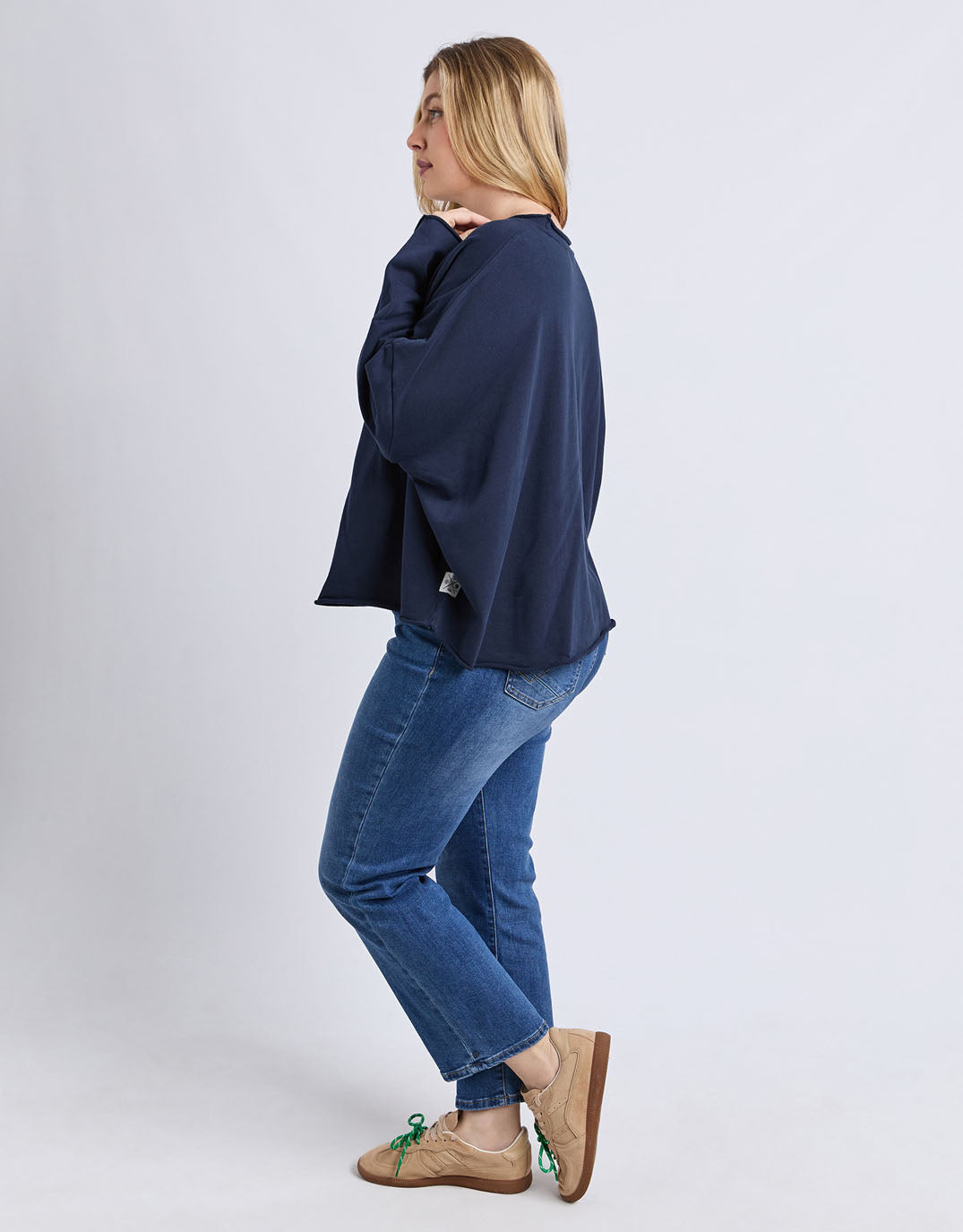 Gab Long Sleeve Sweat - Dark Sapphire