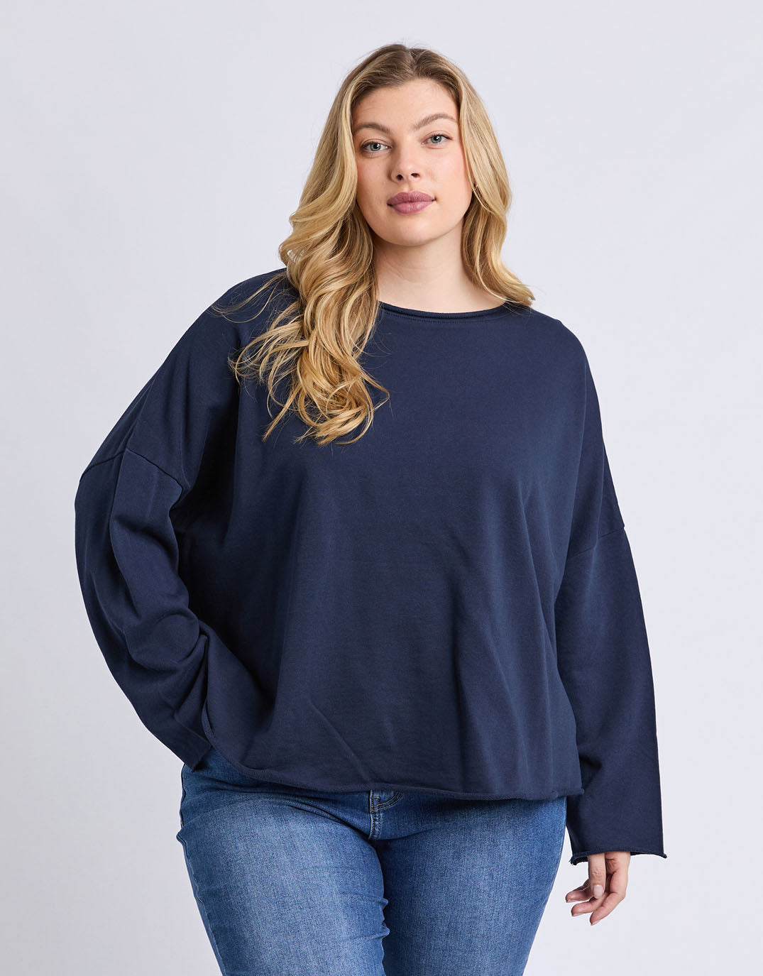 Gab Long Sleeve Sweat - Dark Sapphire