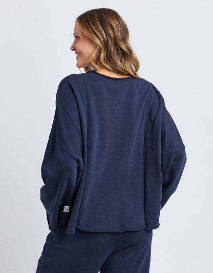 Gab Long Sleeve Sweat - Dark Sapphire