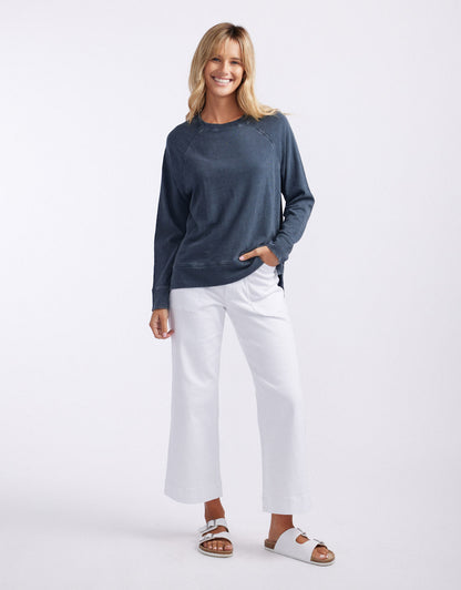 Sunset Throw On Top - Washed Navy