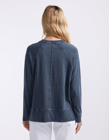 Sunset Throw On Top - Washed Navy